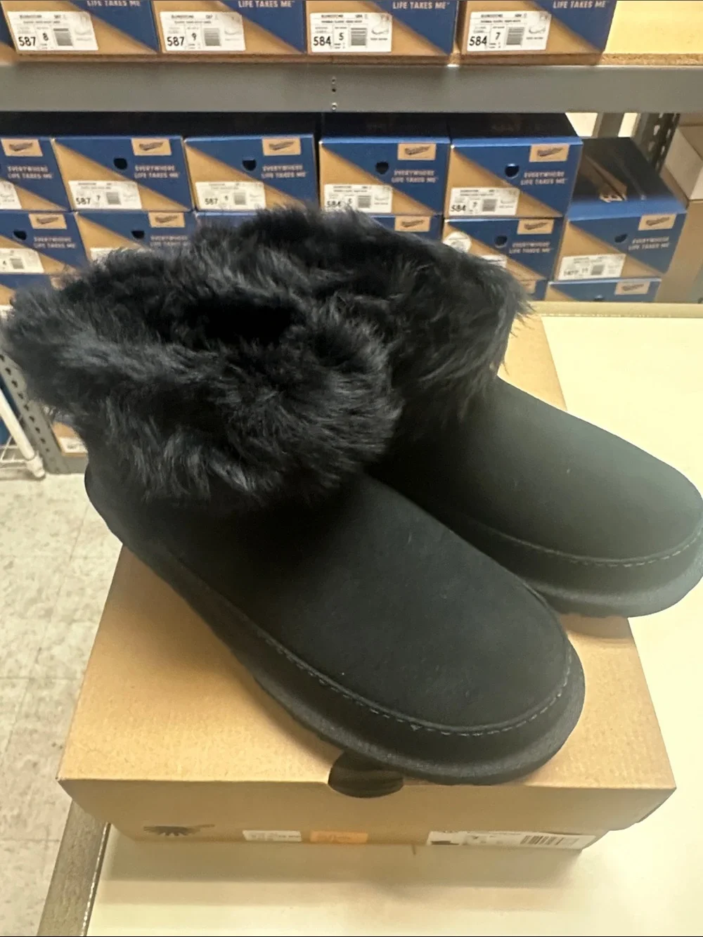 Ugg Women's Classic Mini Chalet Black Ankle Winter Boots